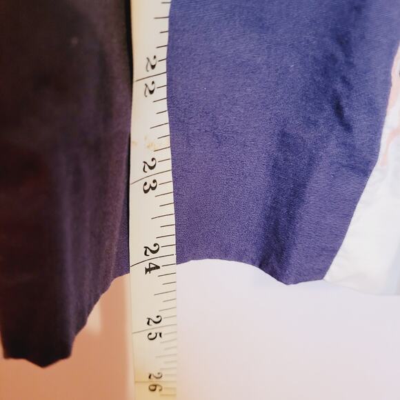 Merona blue and white nautical boat print pleated knee length skirt sz 2 preppy - Picture 10 of 11